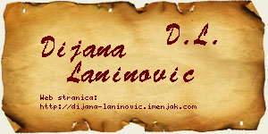 Dijana Laninović vizit kartica